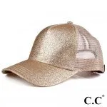 JUD36 - GLITTER PONYTAIL CAP