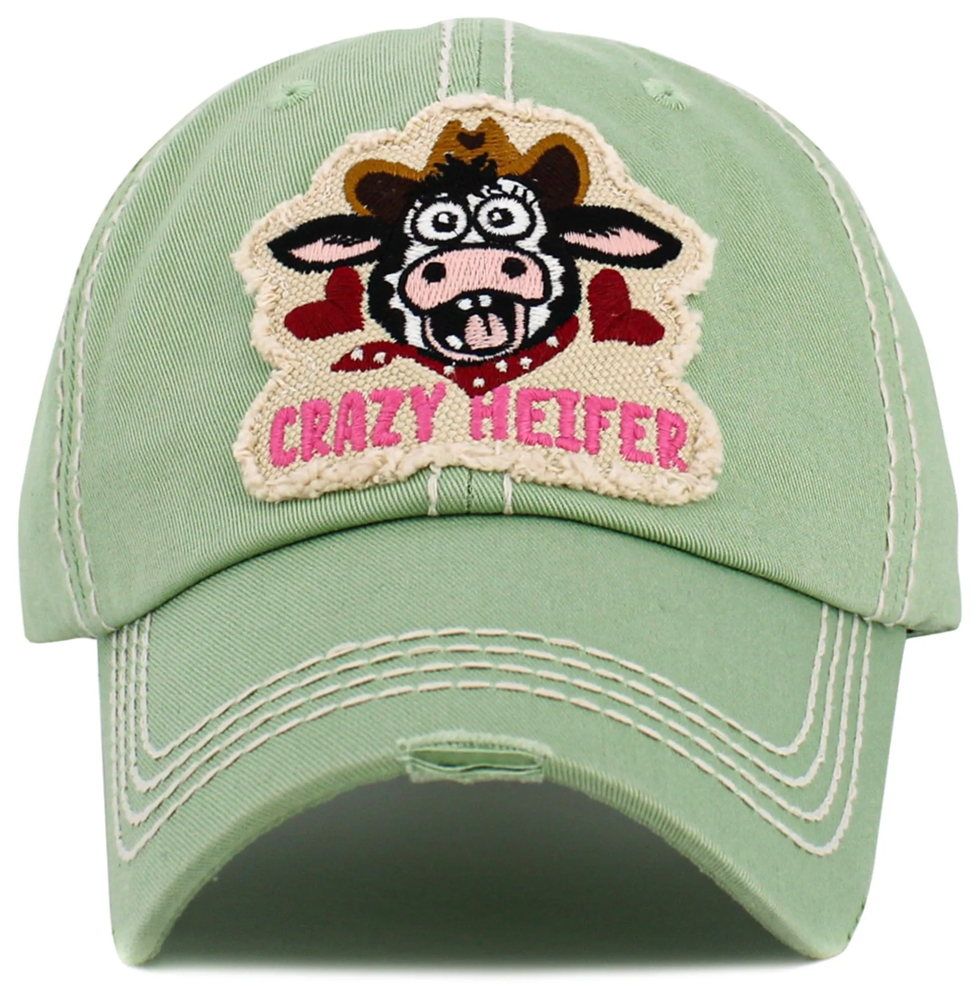 KBV1596 Crazy Heifer Vintage Baseball Cap