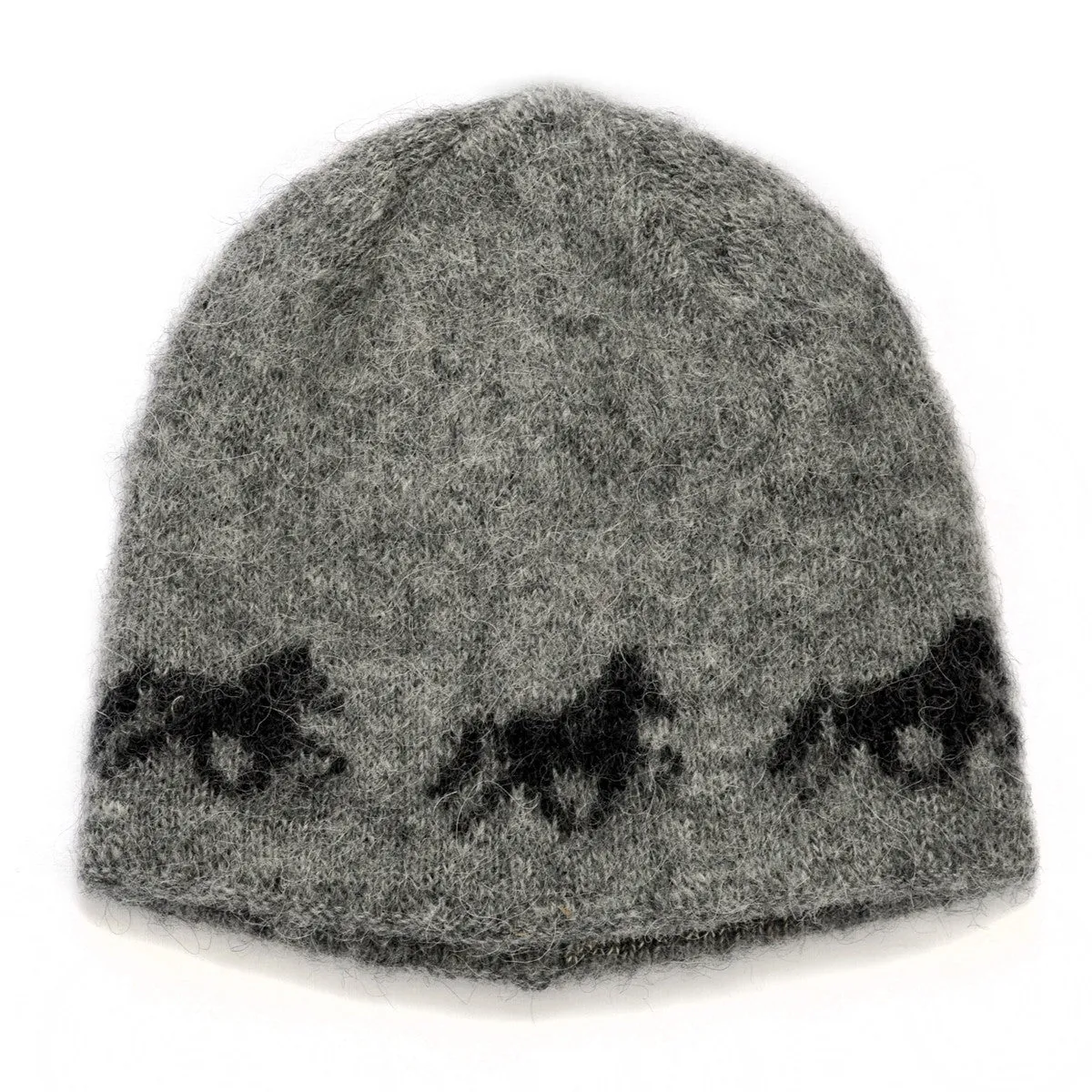 Kidka wool hat - Icelandic horse - Grey