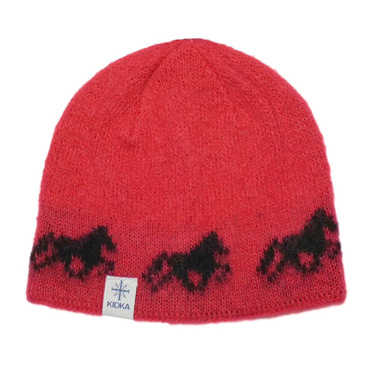 Kidka wool hat - Icelandic horse - Pink