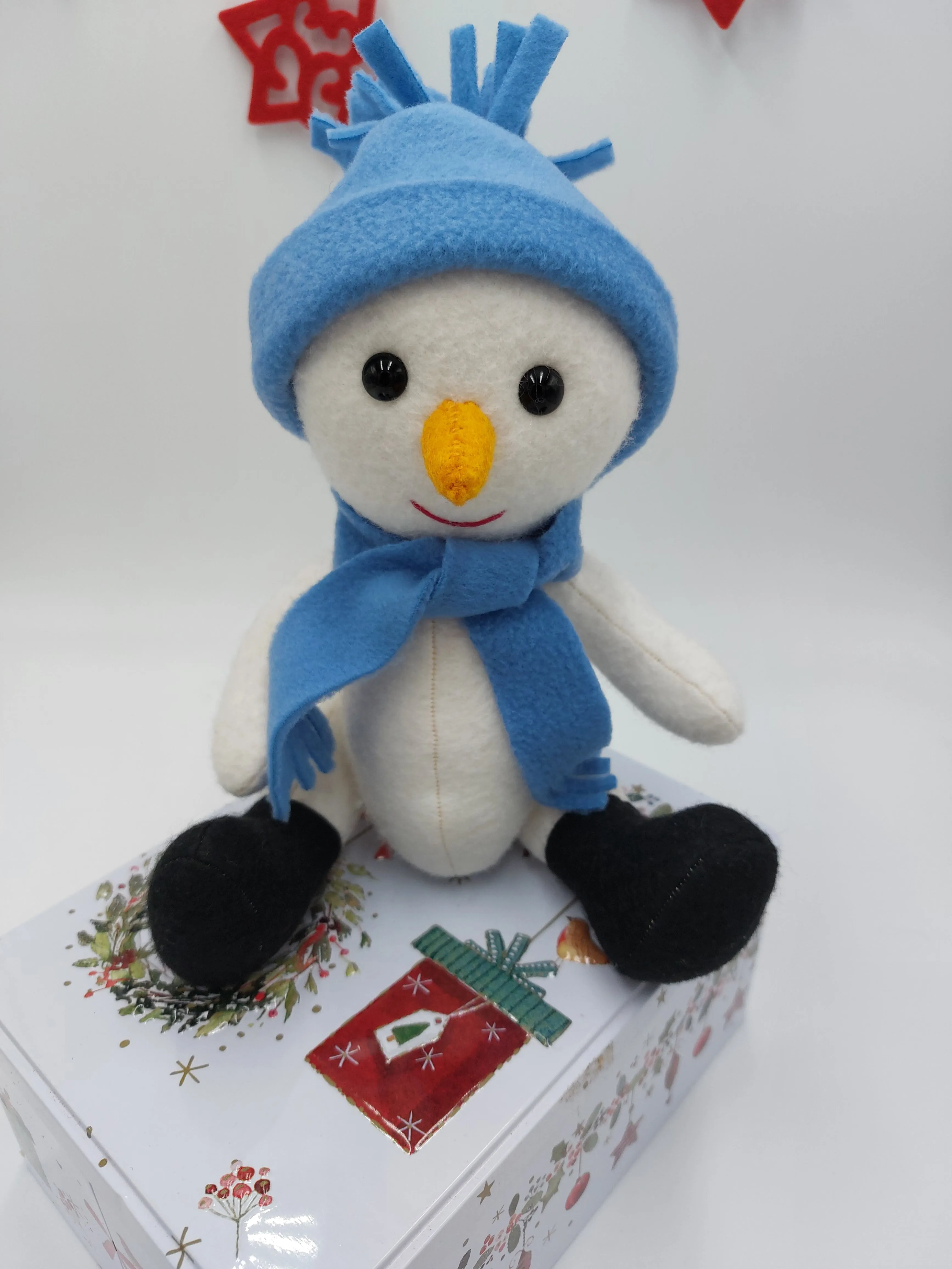 KIT - Claude the Snowman Felt Toy Sewing Kit - 2 Options