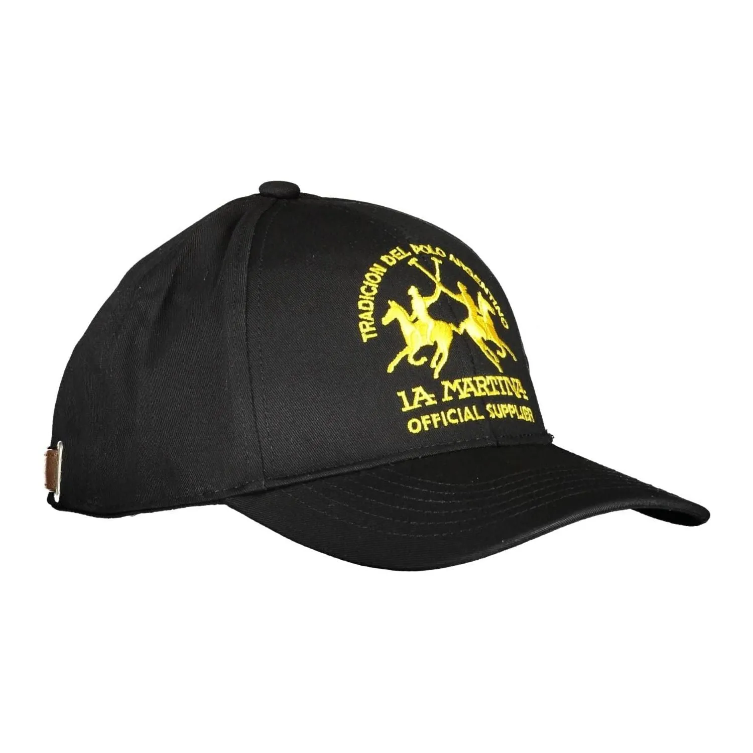 La Martina Black Cotton Men Cap