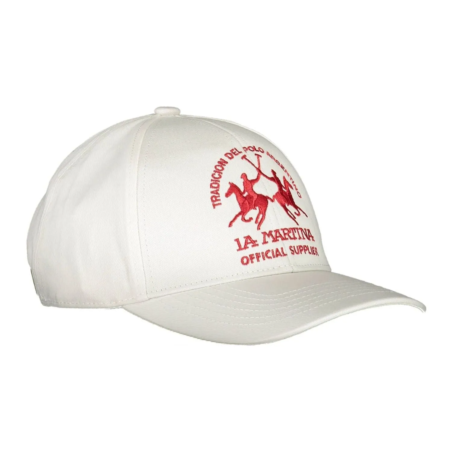 La Martina White Cotton Men Cap