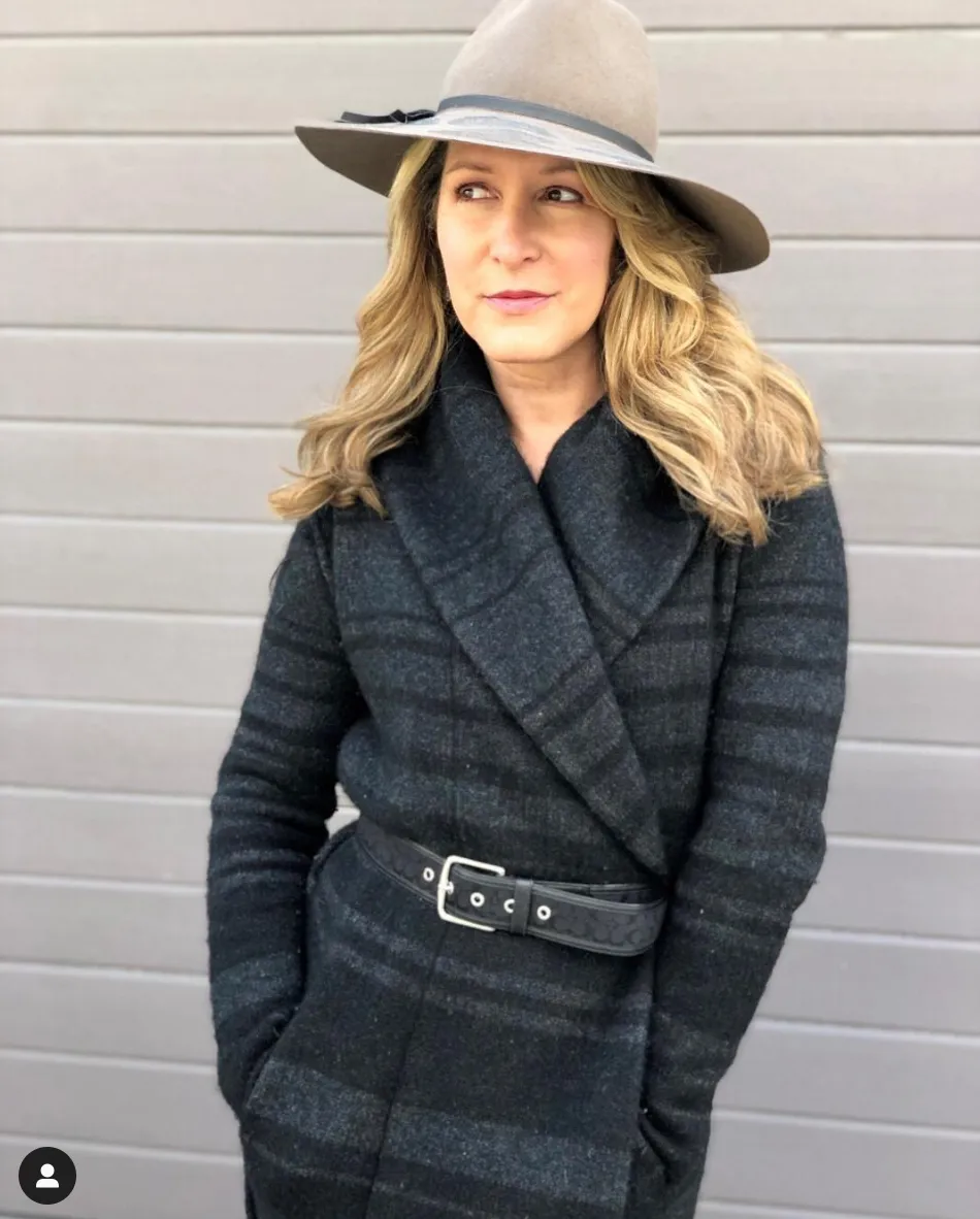 Laine: Large Felt Floppy Fedora with Feather Print As Seen On Alison Deyette