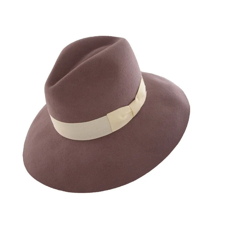 Light Camel Beige Felt Shade Hat