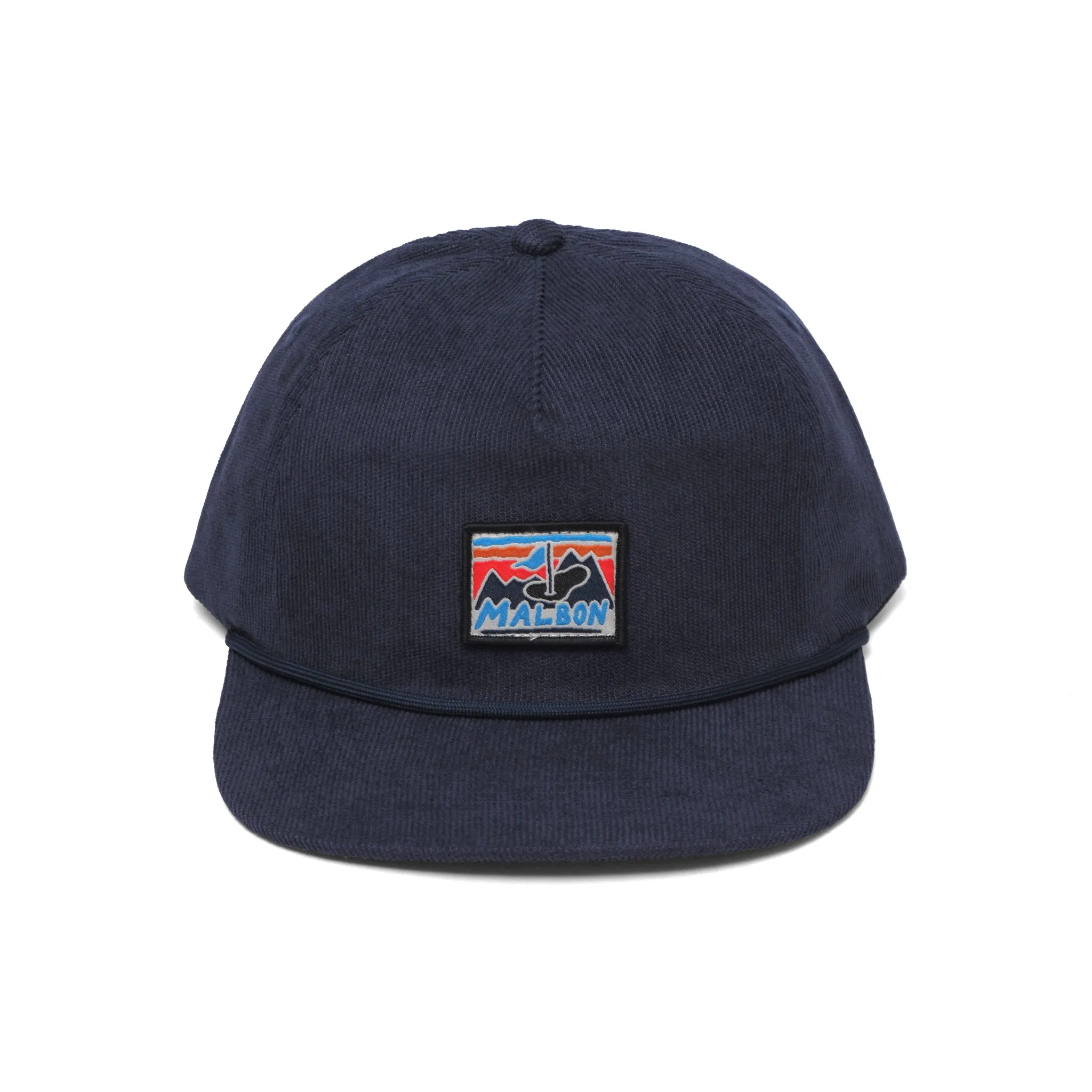 Malbon Golf GLACIER CORDUROY ROPE HAT - NAVY