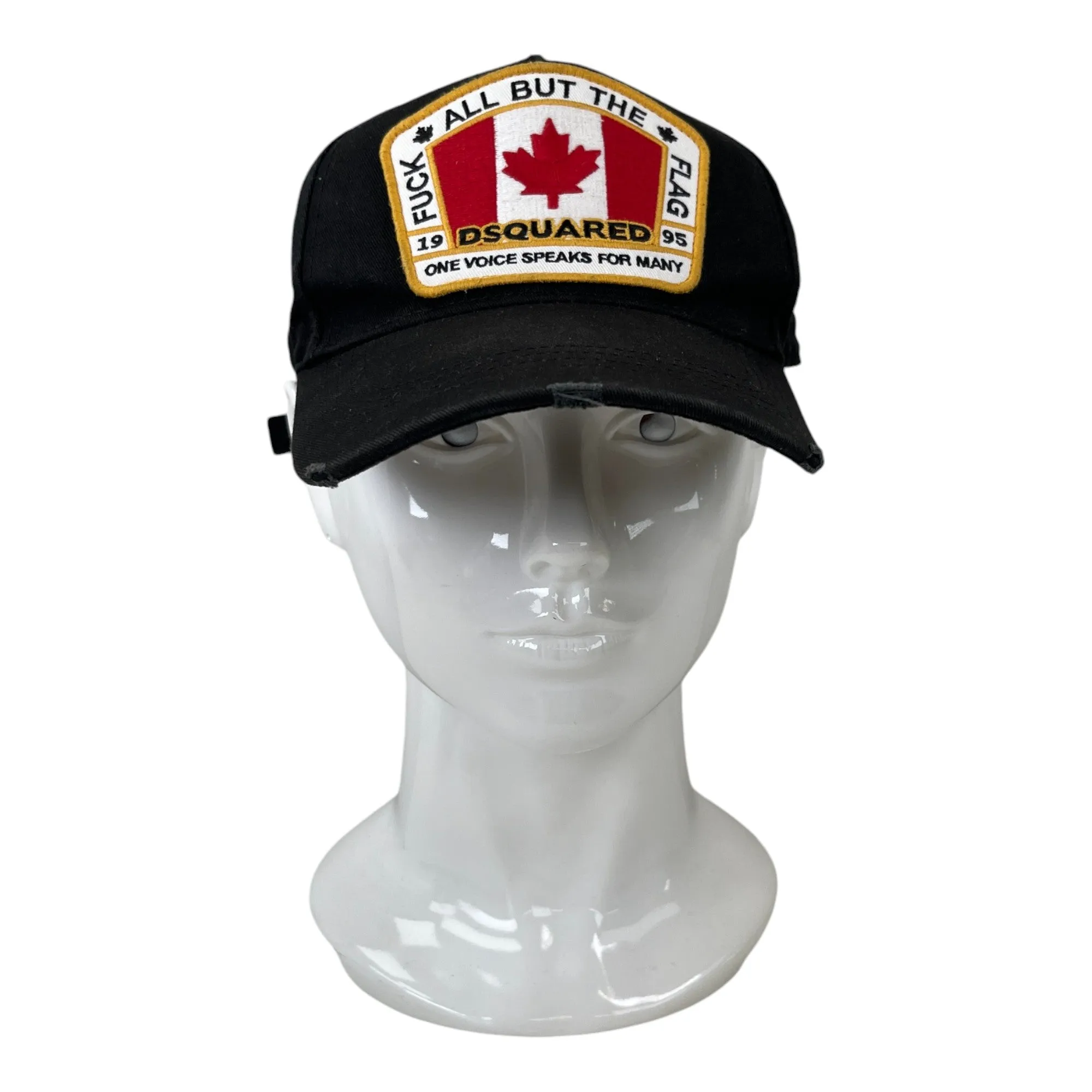 Men's Distressed Logo Hat Black