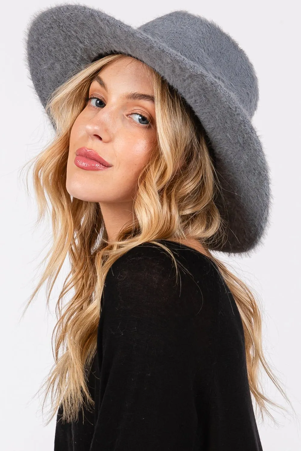 MH0172 Fuzzy Fedora Hat