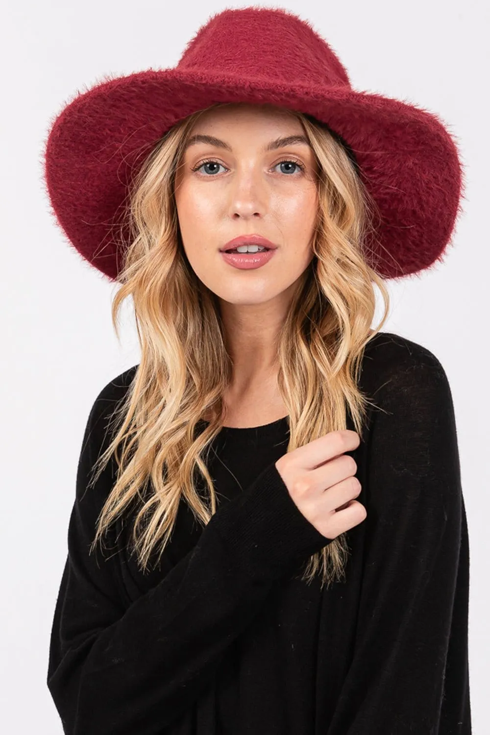 MH0172 Fuzzy Fedora Hat