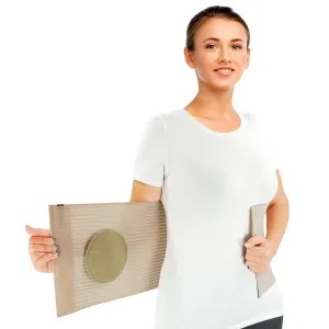 ORTONYX Premium Umbilical Hernia Belt for Men and Women / 10.25" Abdominal Binder With Hernia Support Pad - Navel Ventral Epigastric Incisional and Belly Button Hernias - Beige OX5241-10