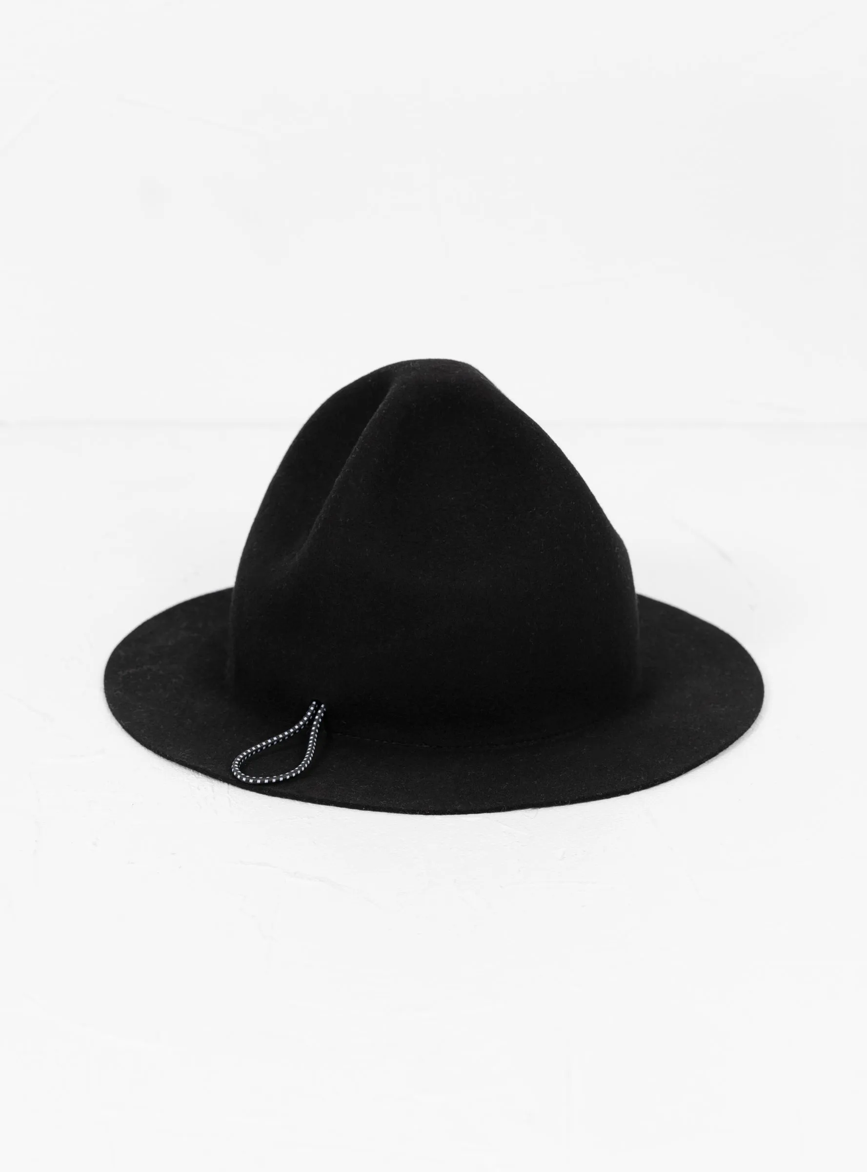 Packable Travel Wool Mountain Hat Black