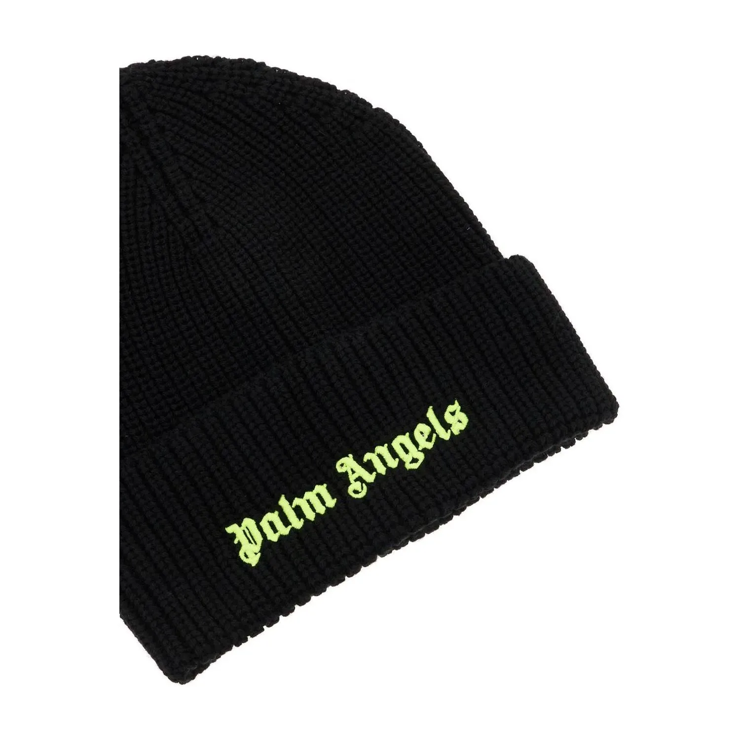 Palm Angels fluorescent logo beanie