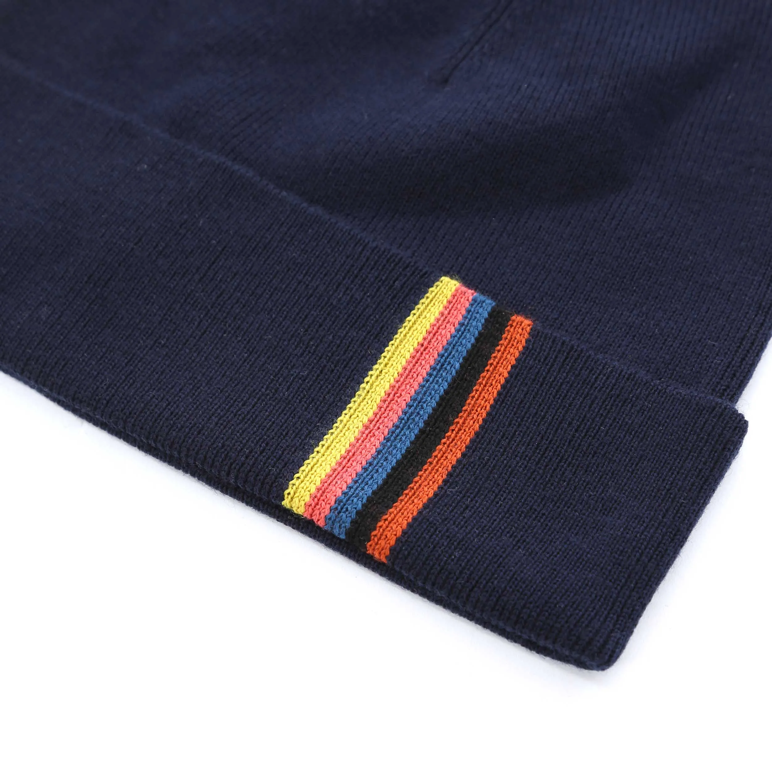 Paul Smith Artist End Beanie Hat in Navy