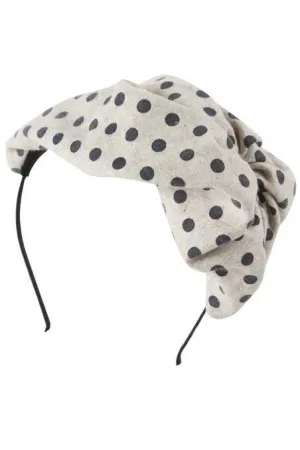 Petit Hat -  Black Polka Dot Wool