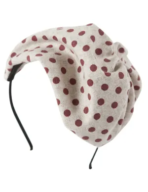 Petit Hat - Burgundy Polka Dot Wool