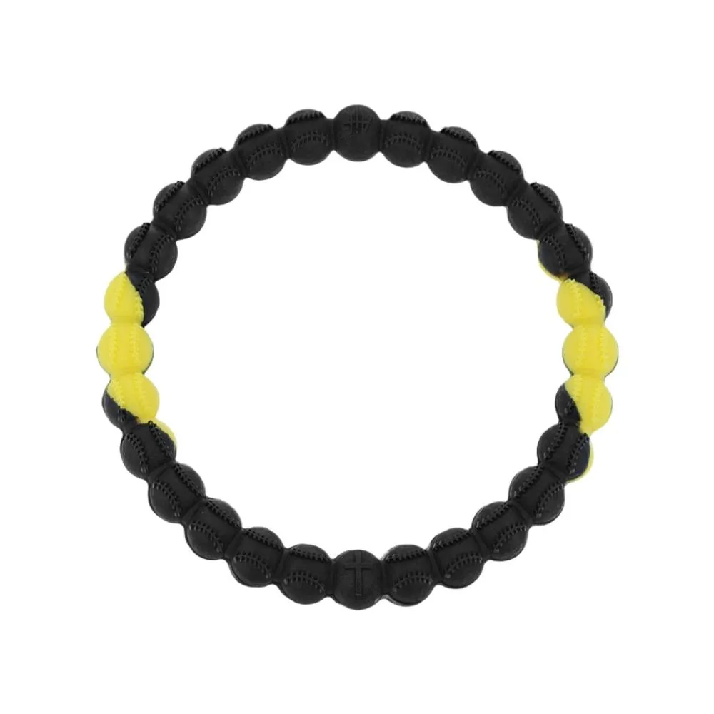 Power Band Baseball Bracelet | Yellow & Black