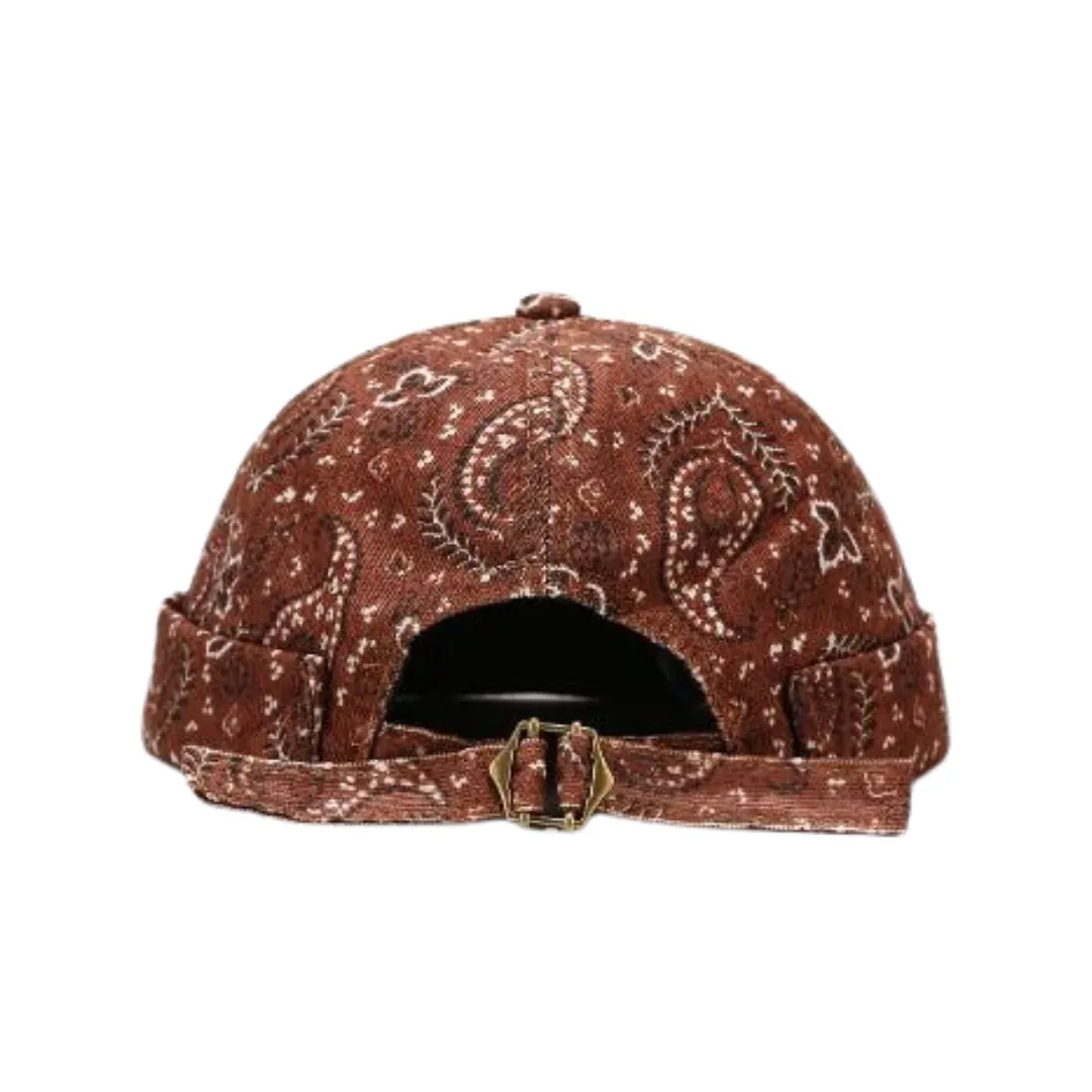 Pre Order:  Cashew Flower Retro Brimless Baseball Cap