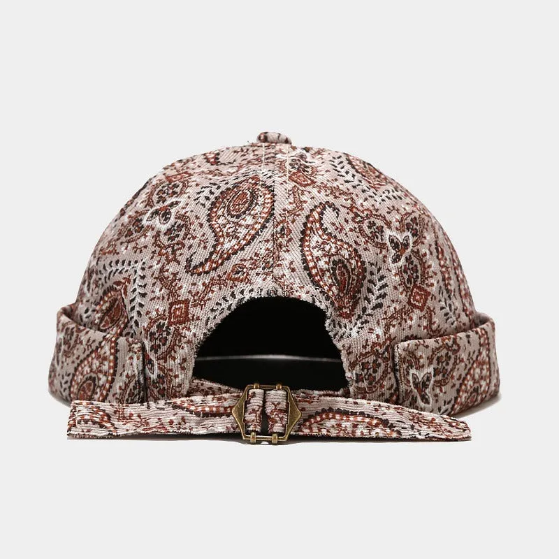 Pre Order:  Cashew Flower Retro Brimless Baseball Cap