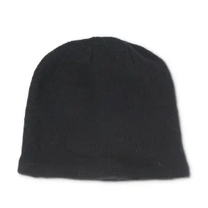 Pull-on Wool Skully Hat - Black