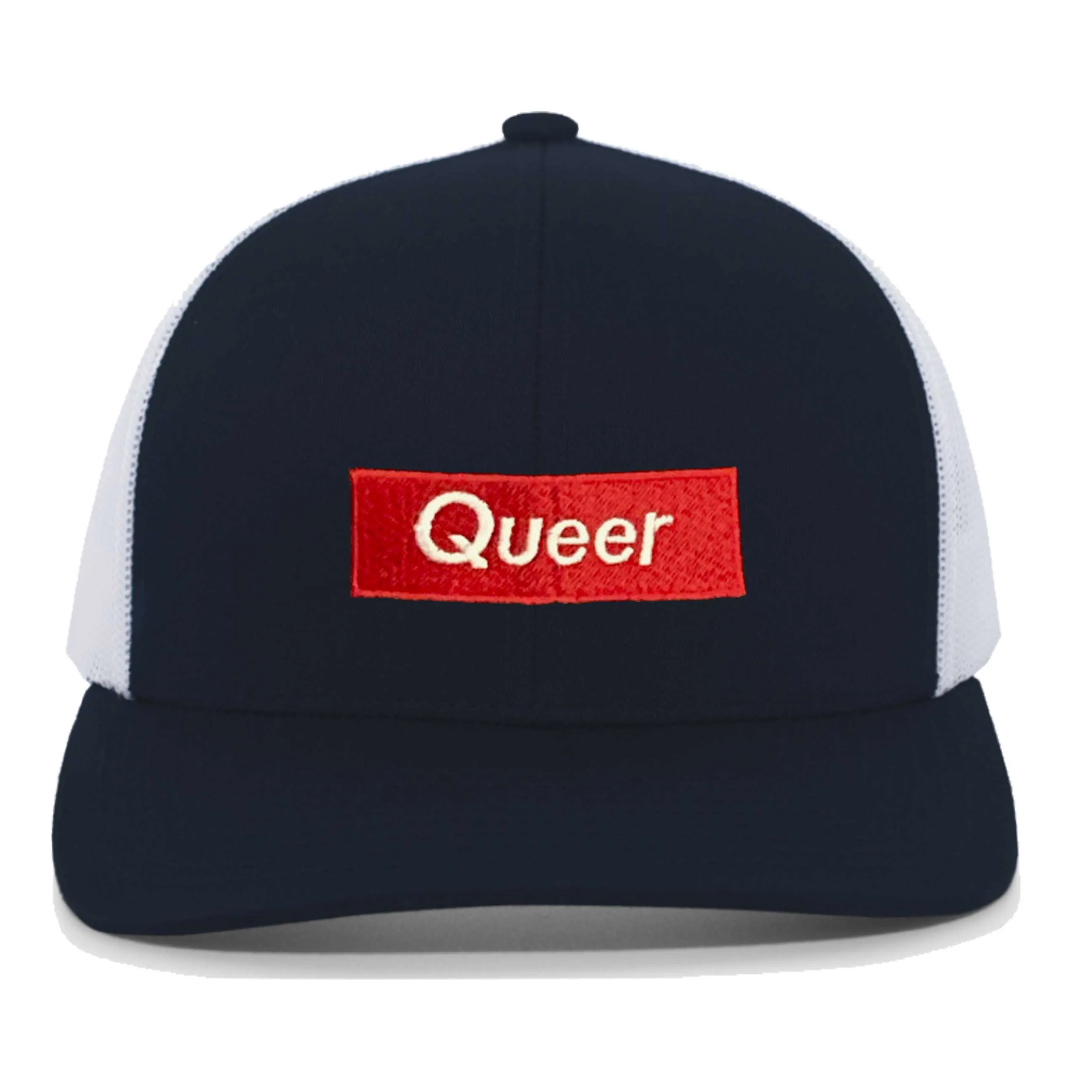 Queer Trucker Mesh Snapback Hat supporting The Trevor Project