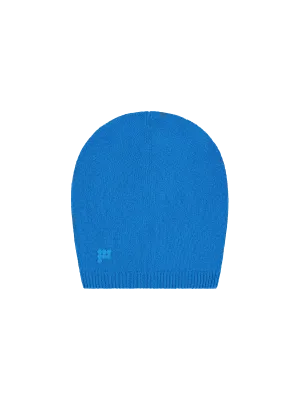 Recycled Cashmere Beanie—cerulean blue