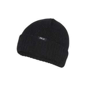 Ronan Unisex Adults DLX Knitted Wool Beanie Hat in Black