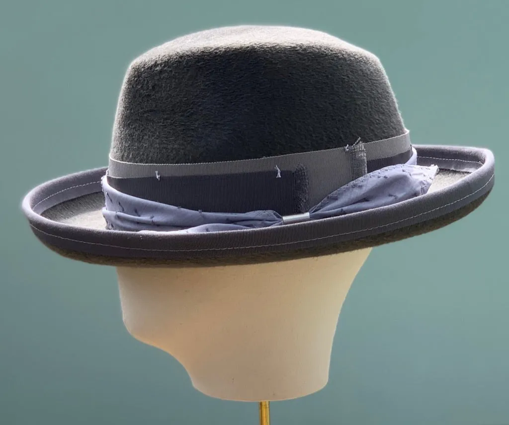 Santa Fe Fedora in Steel Grey Velour Felt