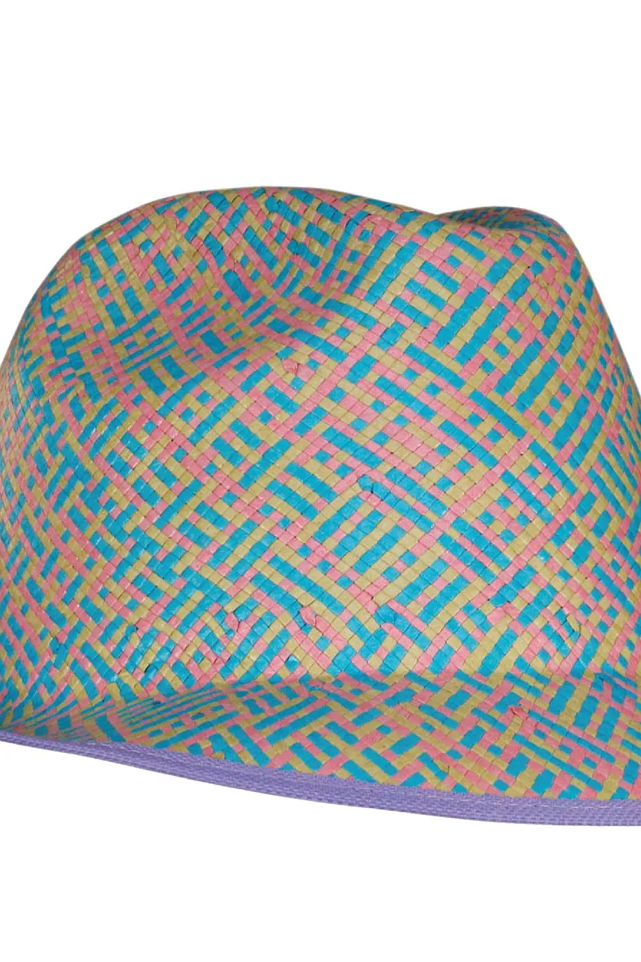 Sharrie Blue Multicolor Straw Beach Hat