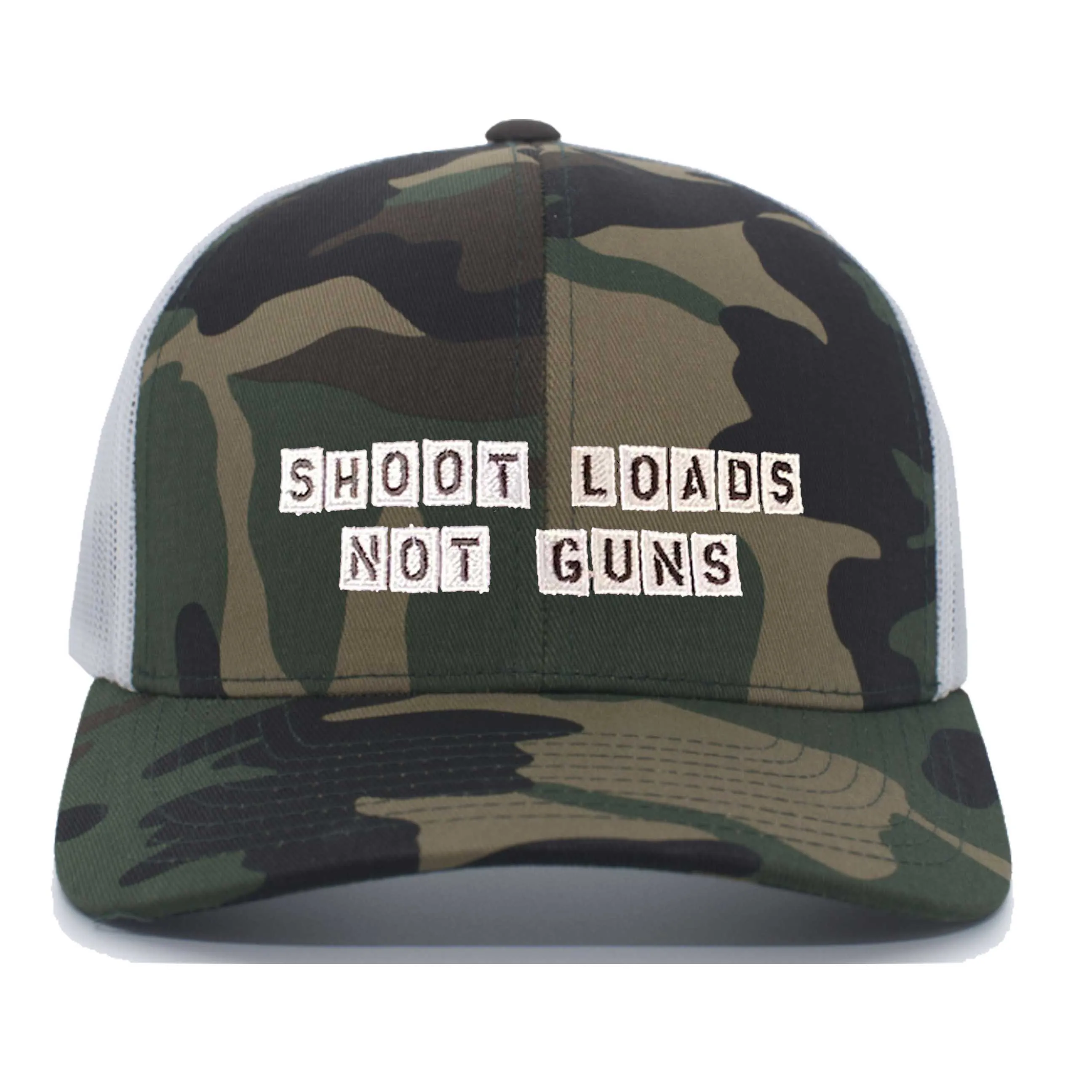 Shoot Loads Not Guns Camo Snapback Hat Supporting Gays Against Guns