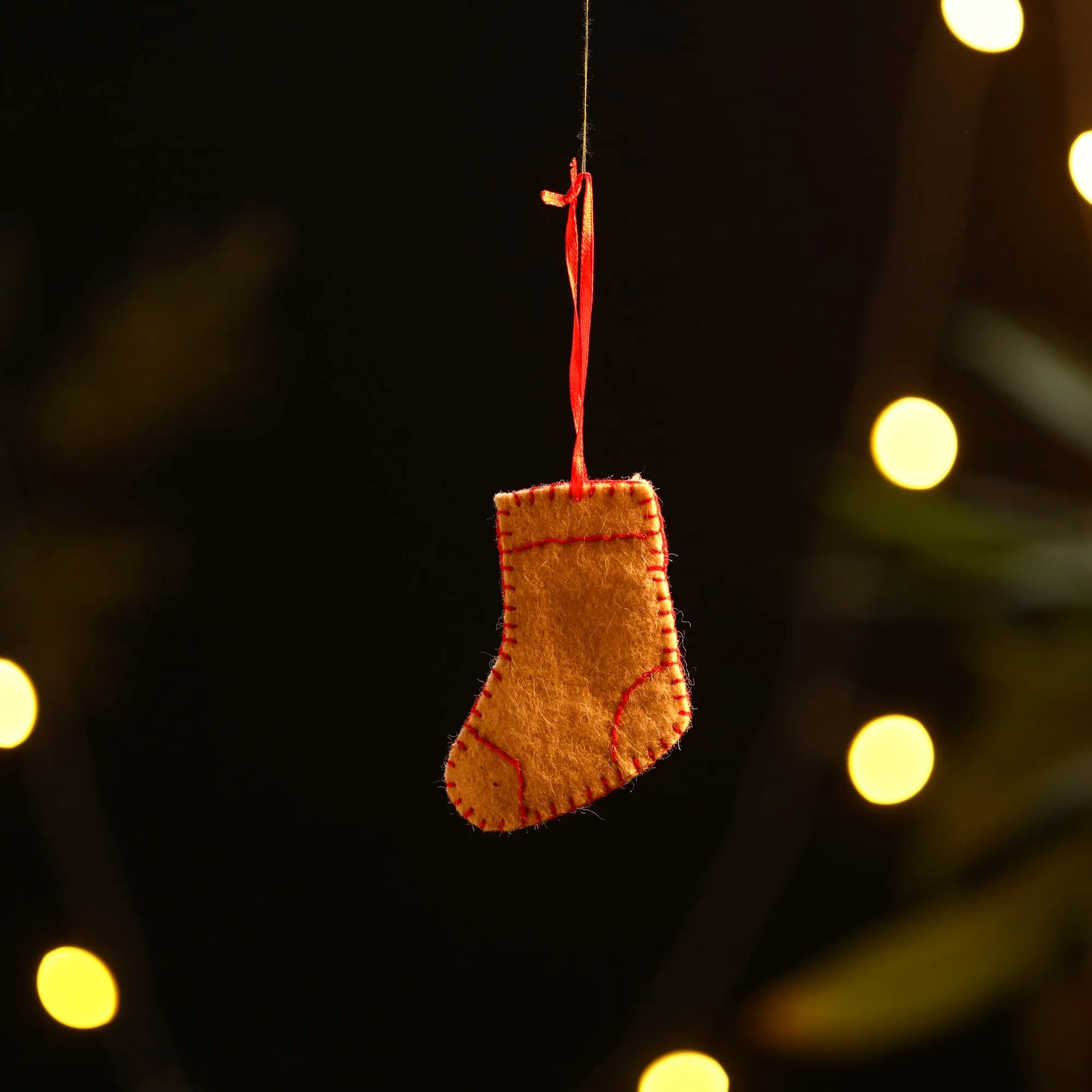 Sock - Handmade Felt Christmas Ornament