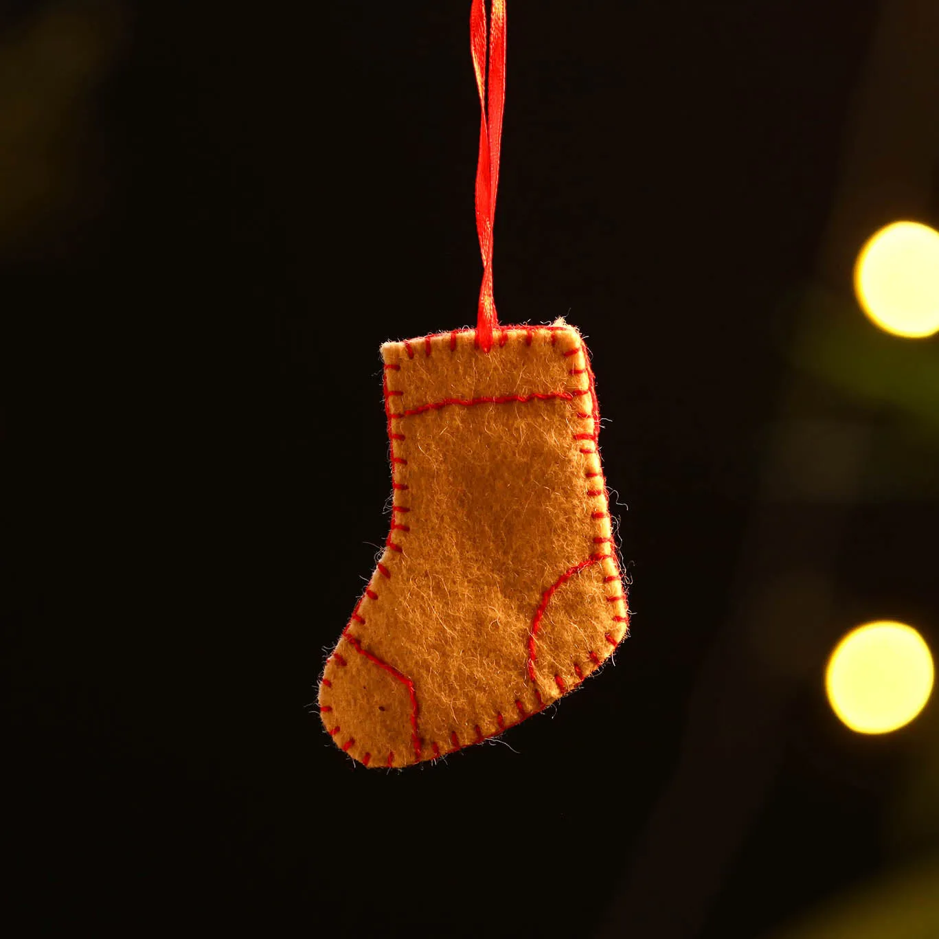 Sock - Handmade Felt Christmas Ornament