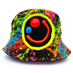 SQUIDGY FACE RAVE HAT BLACK MULTI