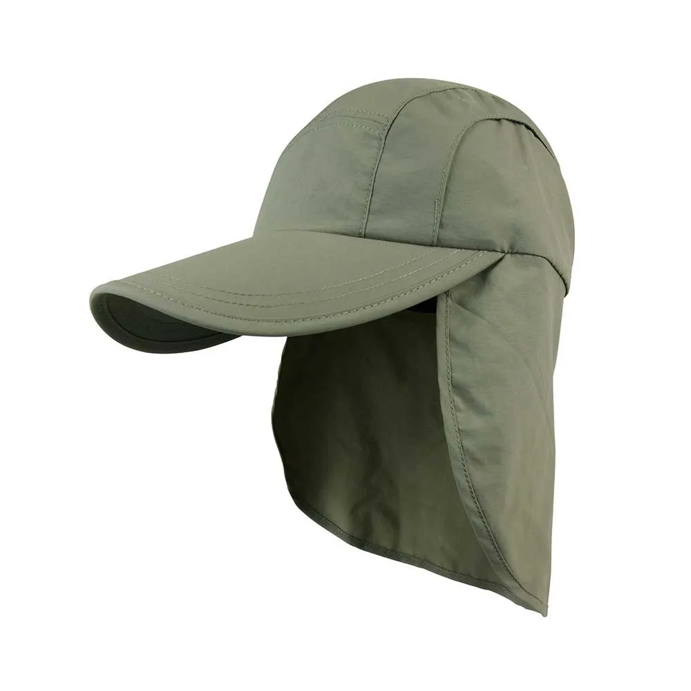 Taslon UV Cap with Flap & Drawstring