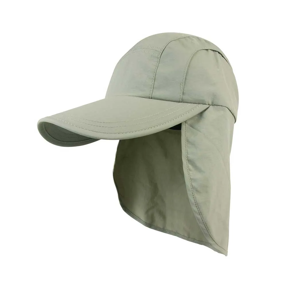 Taslon UV Cap with Flap & Drawstring