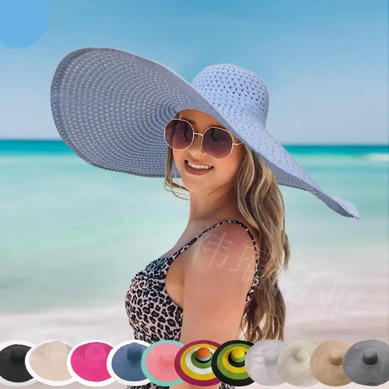 TEEK - 27.5in Oversized Wide Brim Sun Hat