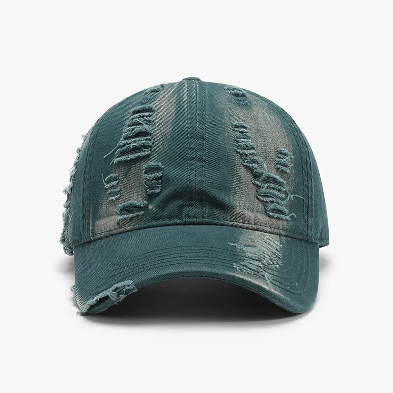 TEEK - Distressed Adjustable Cotton Baseball Cap