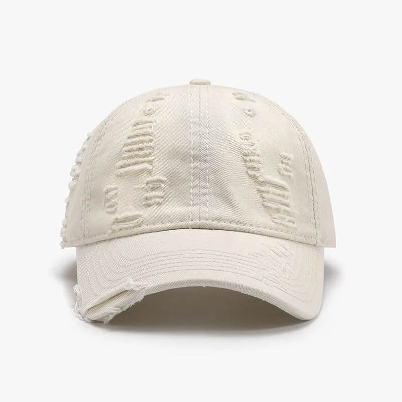 TEEK - Distressed Adjustable Cotton Baseball Cap