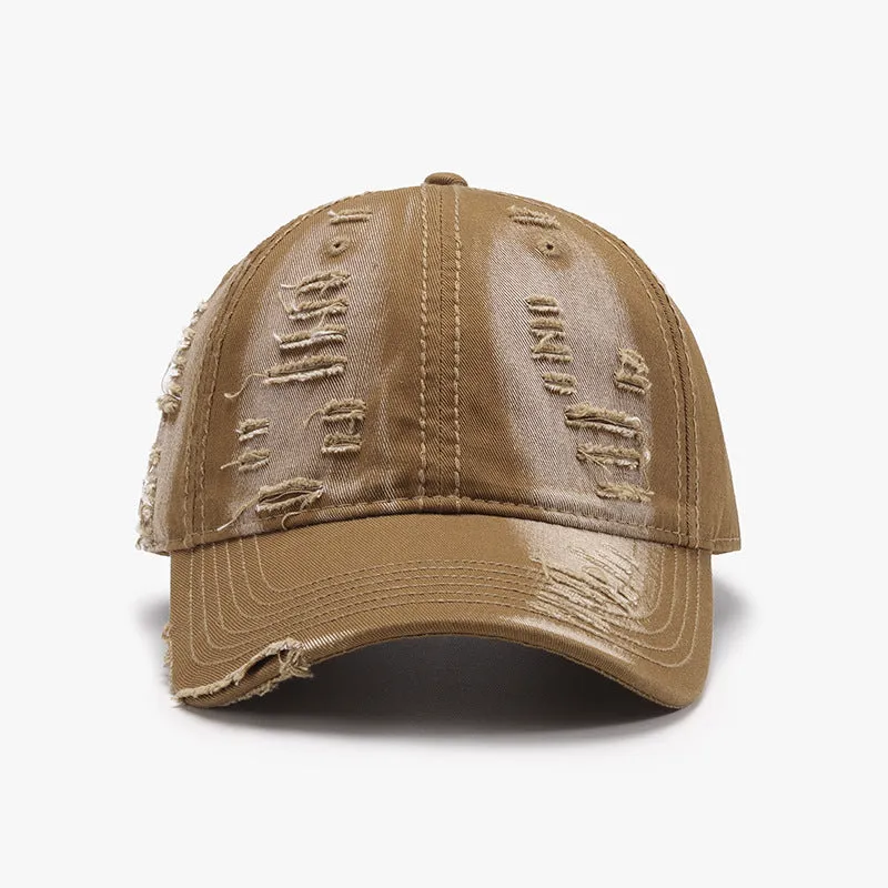 TEEK - Distressed Adjustable Cotton Baseball Cap