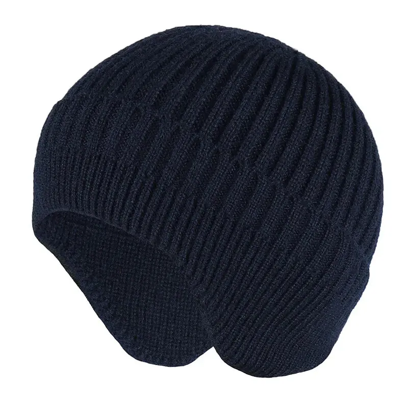 TEEK - Solid Knitted Earmuff Beanie Hat