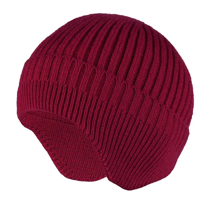 TEEK - Solid Knitted Earmuff Beanie Hat