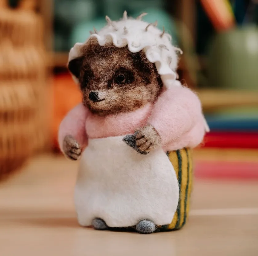 The Crafty Kit Company | Beatrix Potter - Mrs. Tiggy-Winkle Ironing Needle Felting Kit