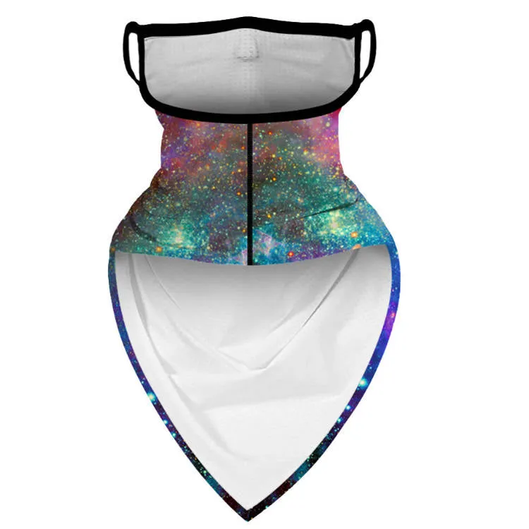 Unisex Face Scarf Bandana with Ear Loops Galaxy-2