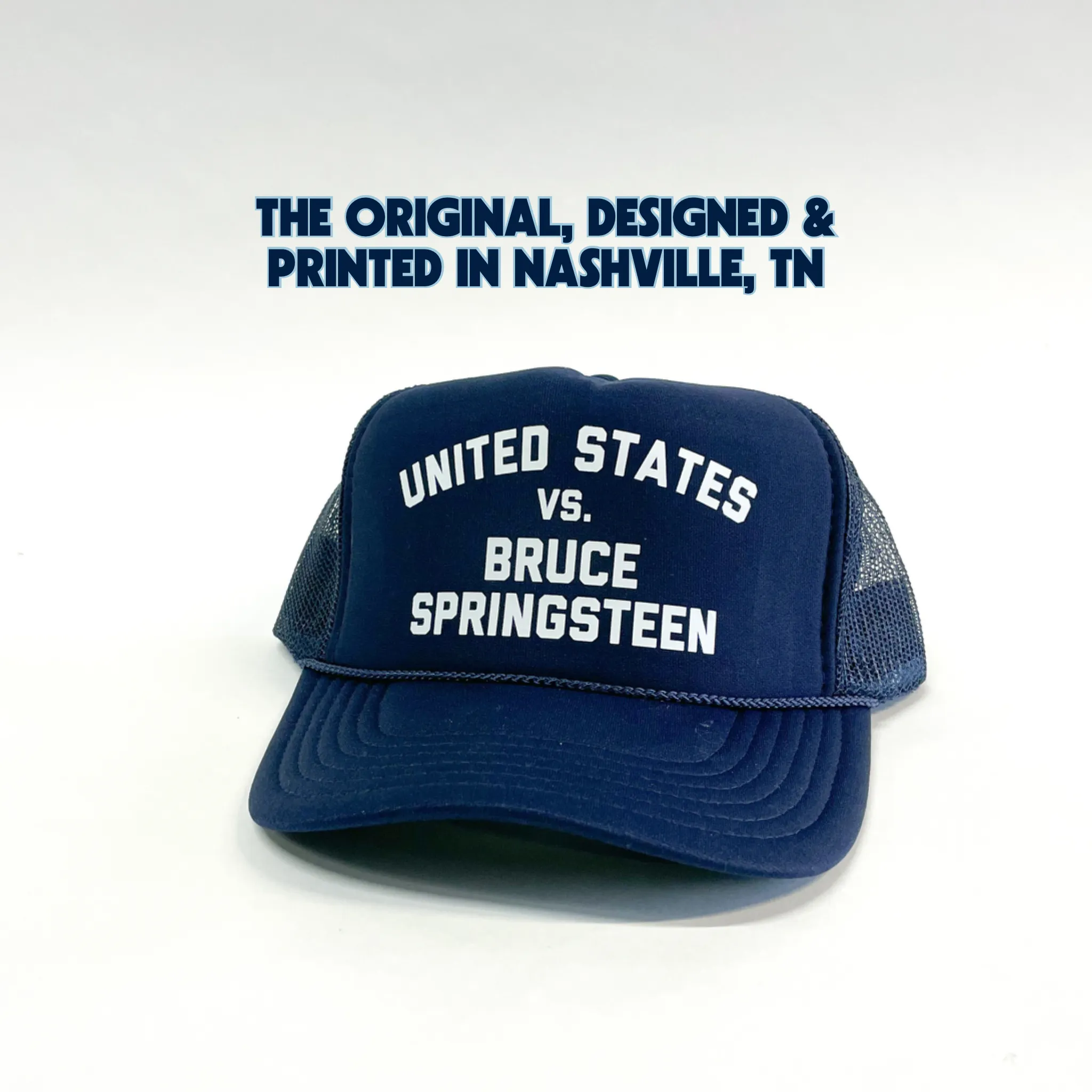 United States vs. Bruce Springsteen Trucker Hat (Navy/White)