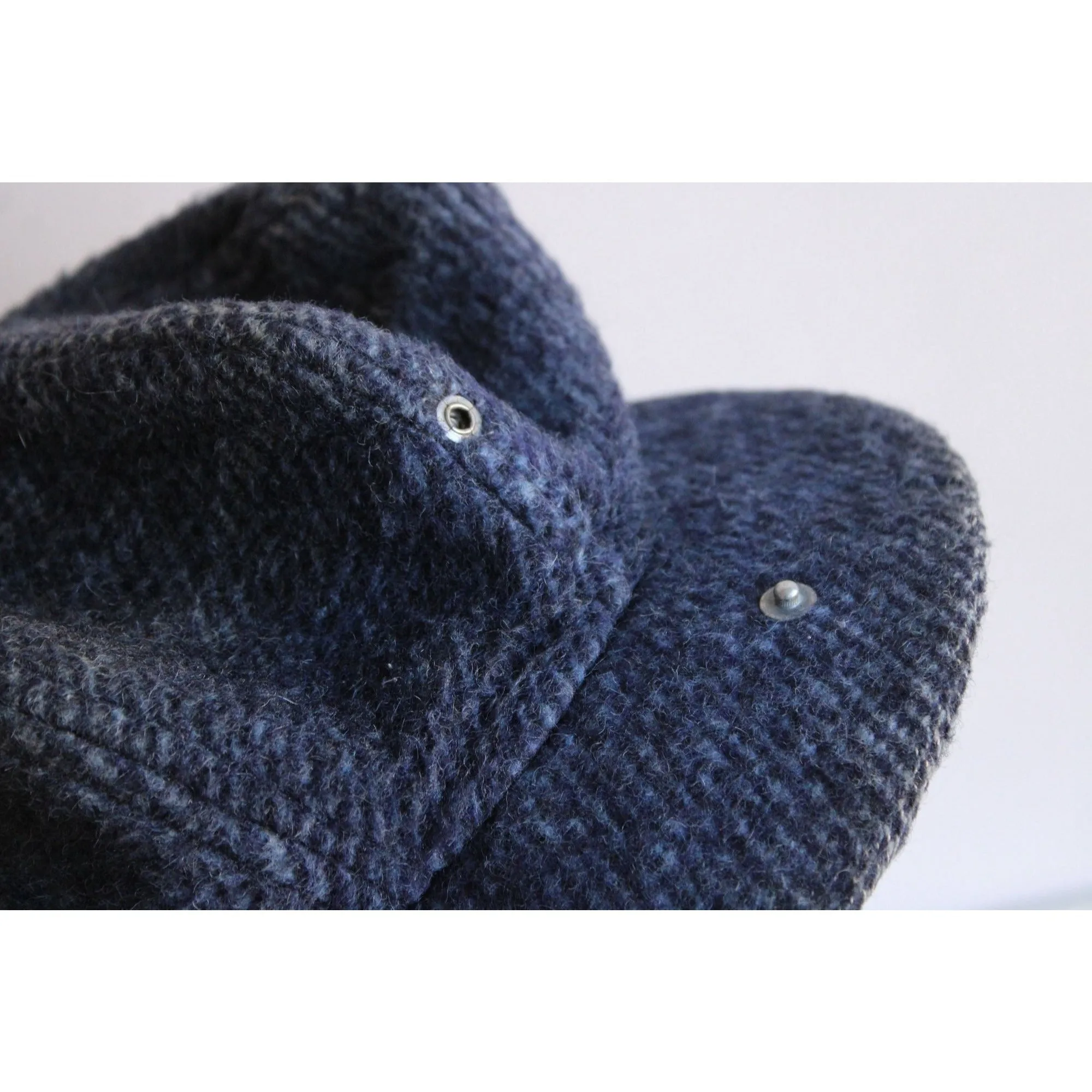 Vintage 1950s Newsboy Gray Wool Tweed Hat