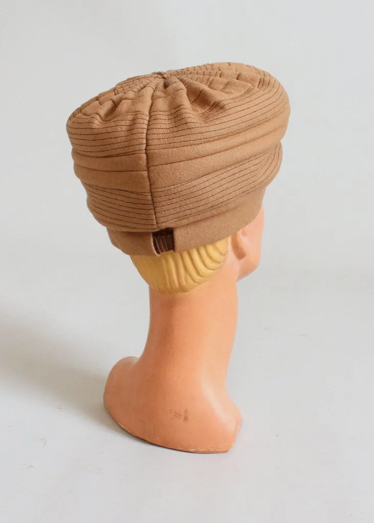 Vintage 1960s MOD Carnaby Turban Hat