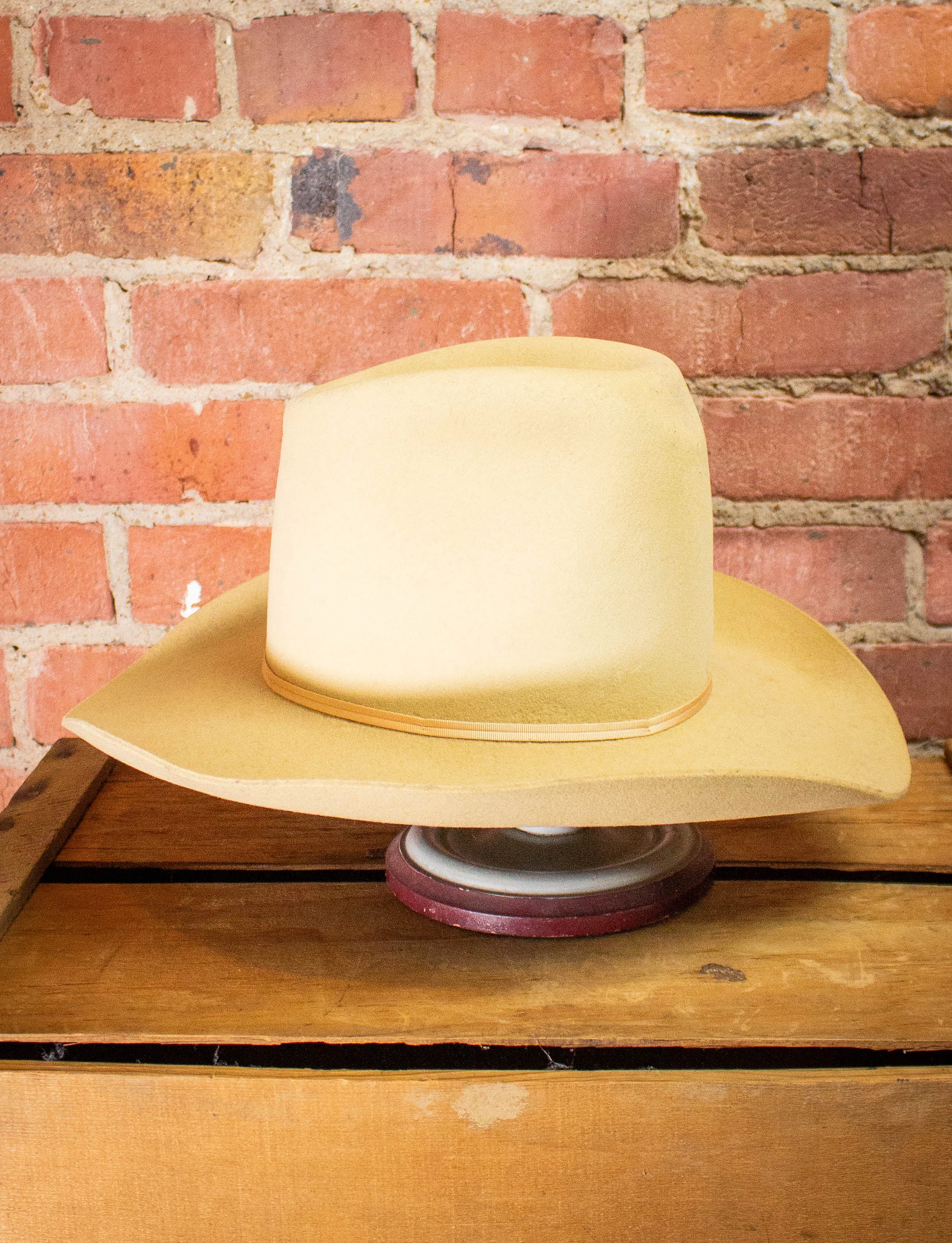 Vintage Tan Wool American Hat 6 and 5/8