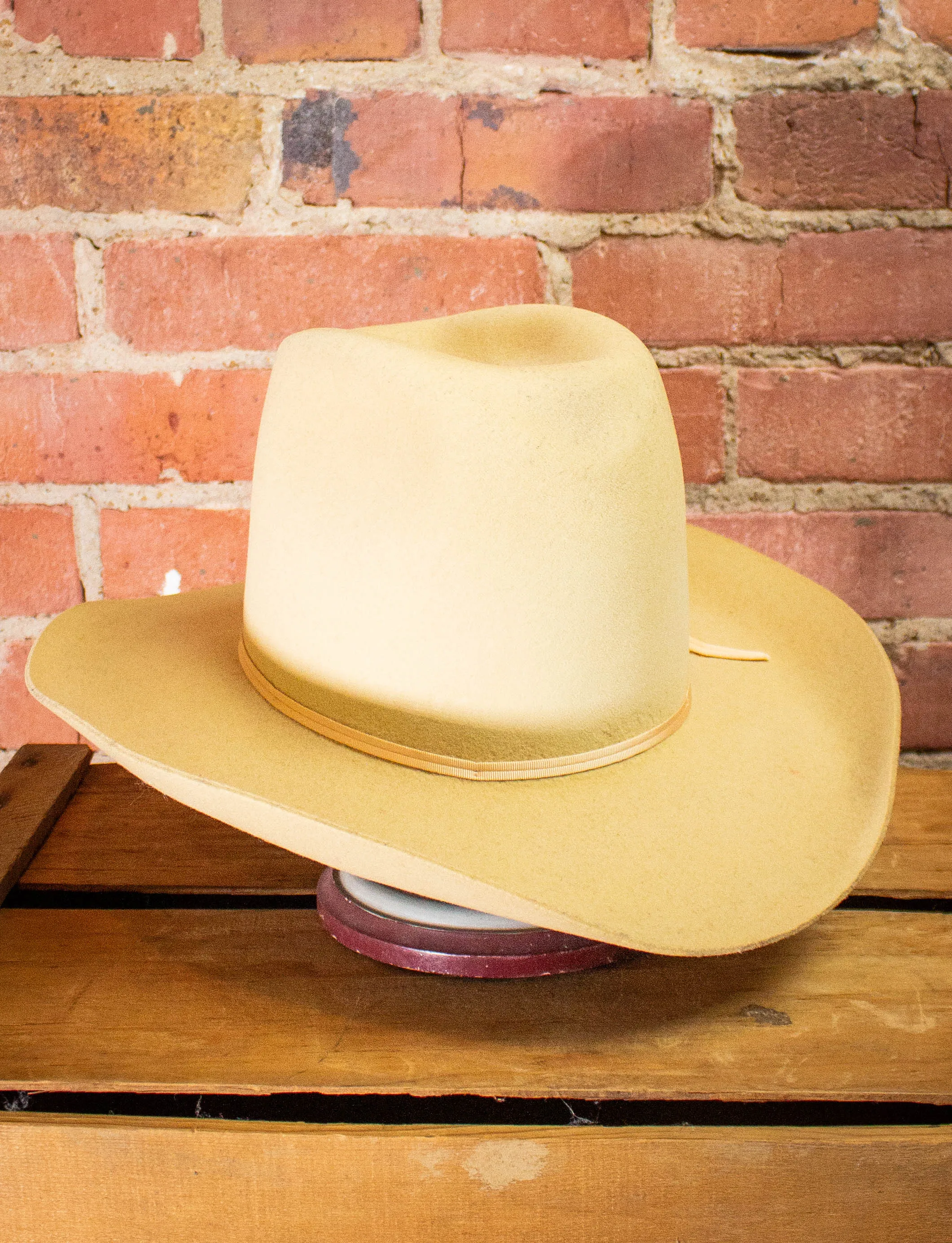 Vintage Tan Wool American Hat 6 and 5/8