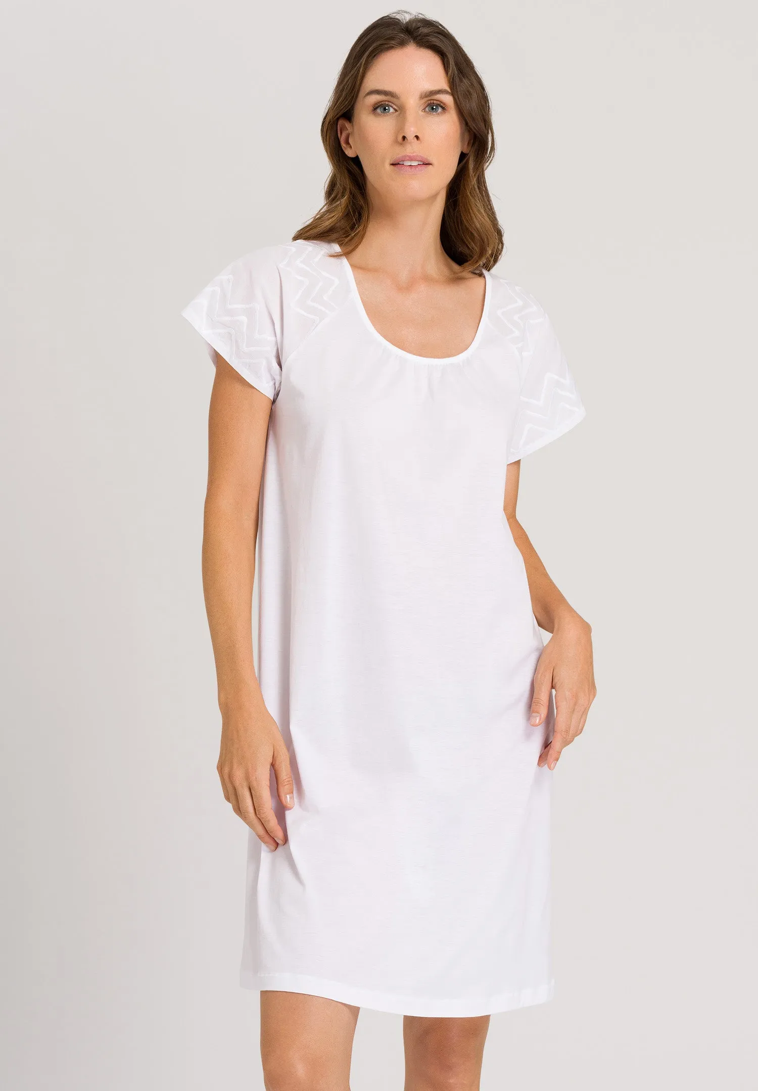 Vivia Embroidered Cotton Nightgown | White 78979-101