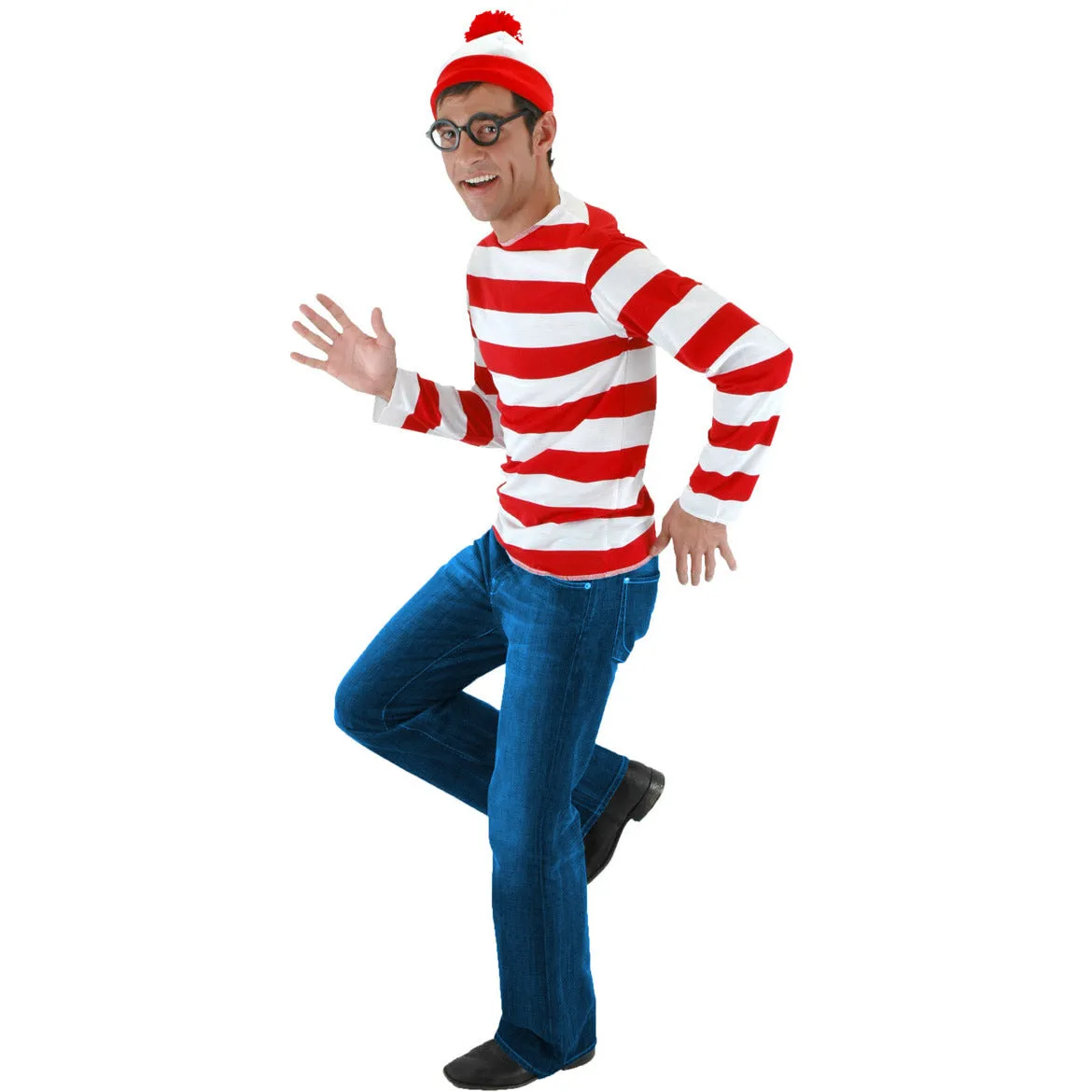 Where's Wally Halloween Christmas Cartoon Characters Cosplay Men's and Women's Clothing