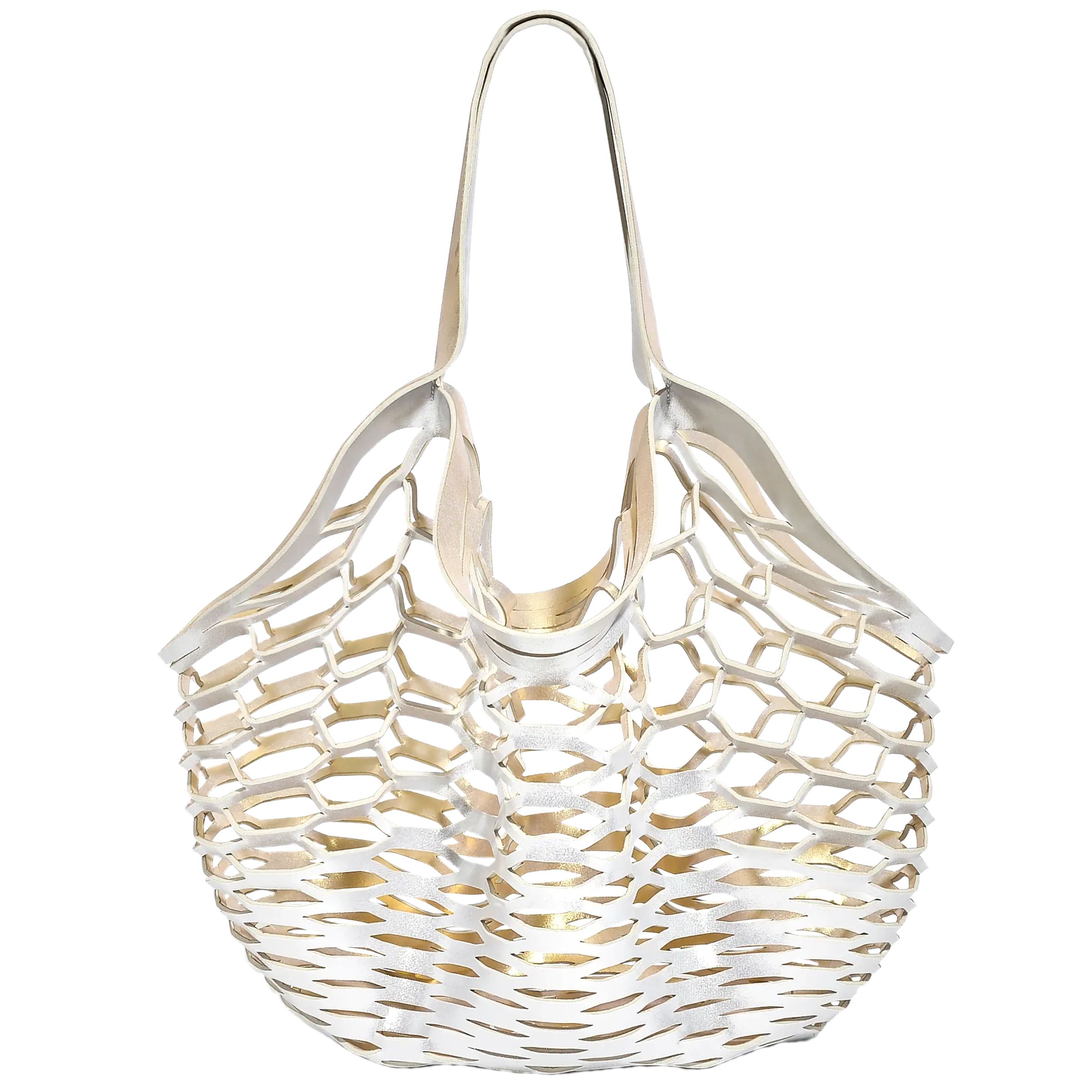 WHITE GOLD/PLATINUM - FISHERMANS TOTE